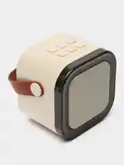 Бежевый беспроводная портативная караоке колонка с микрофонами Bluetooth колонка с led подстветкой