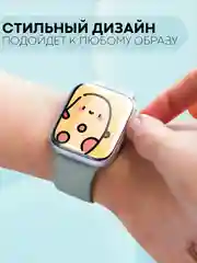 Серый силиконовый ремешок для часов КАРТОФАН на Xiaomi Amazfit Bip/Bip Lite/GTR 42mm/GTS, ColMi