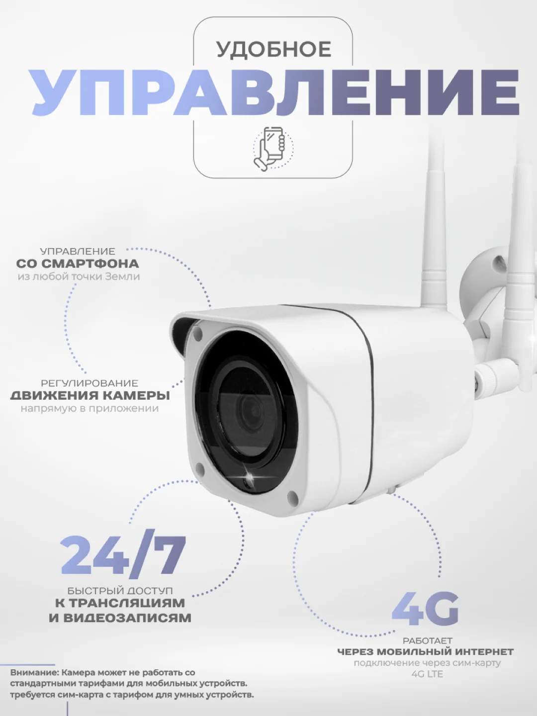 Камера видеонаблюдения 4G 2Мп Ps-Link GBK20T уличная