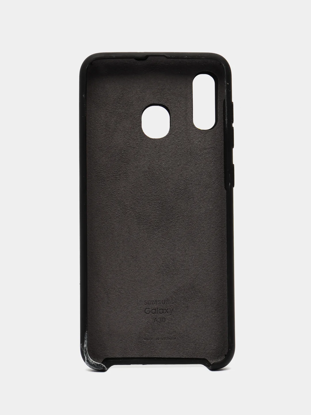 Черный чехол Silicone Case для Samsung A20/A30