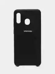 Черный чехол Silicone Case для Samsung A20/A30