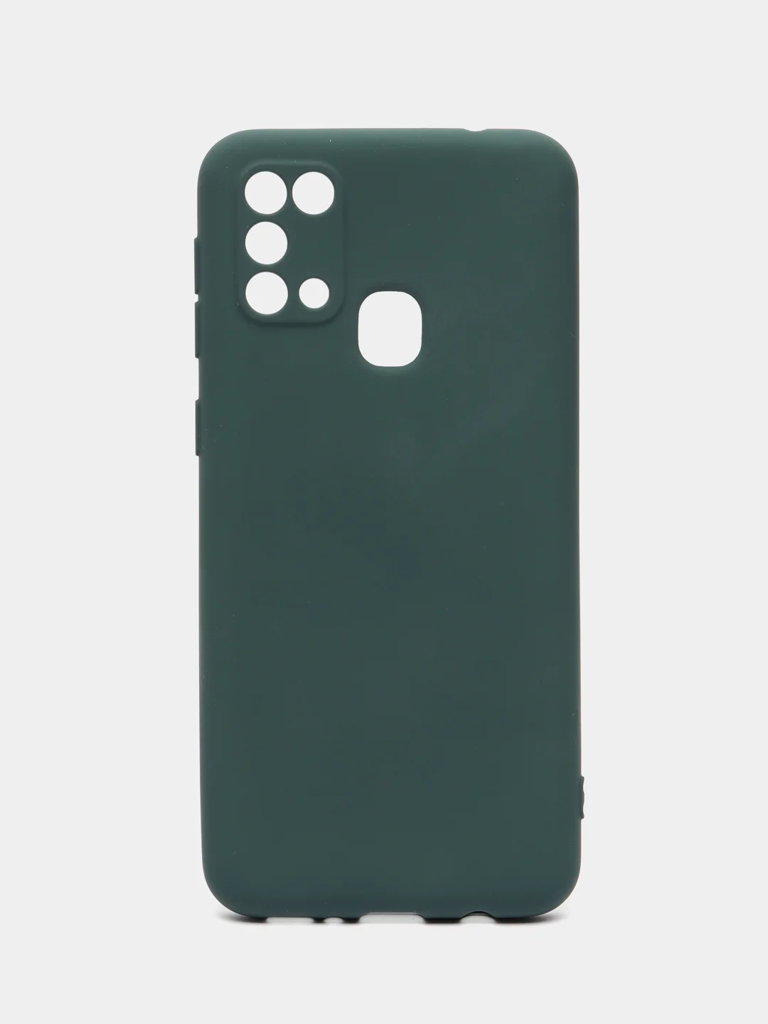Зелёный хаки чехол для Samsung M31 силиконовый с защитой камеры
