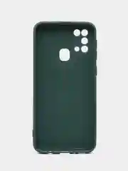 Зелёный хаки чехол для Samsung M31 силиконовый с защитой камеры