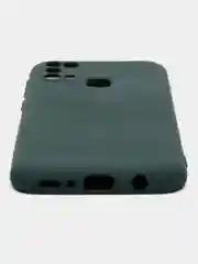 Зелёный хаки чехол для Samsung M31 силиконовый с защитой камеры