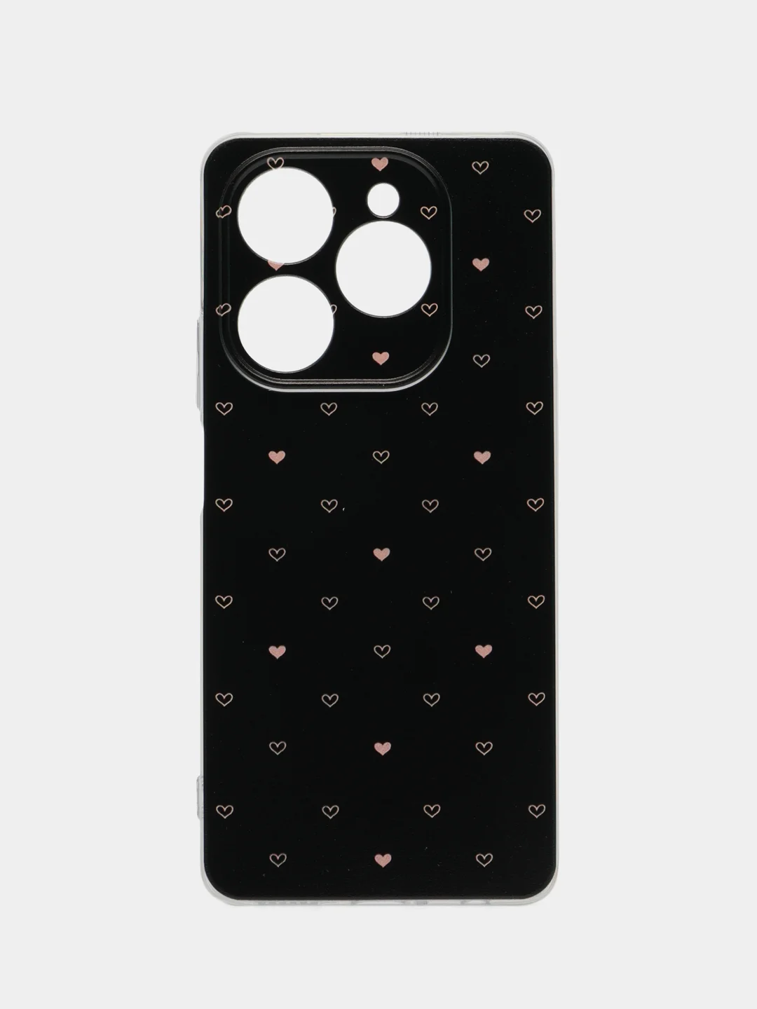 Черный чехол на Tecno Spark 20 Pro/20S Pro / Текно Спарк 20 Про/20S Про прозрачный, с рисунком