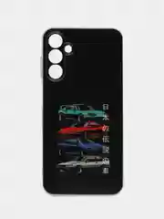 Хром чехол на Samsung Galaxy A15 / Самсунг А15 прозрачный, с рисунком, защита камеры