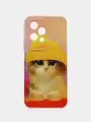 Желтый чехол на Honor 200 Lite / Хонор 200 Лайт прозрачный, с рисунком, защита камеры