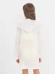 Белый туника из муслина детская пляжная с капюшоном, 2 цвета