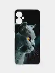 Тёмно-серый чехол на Tecno Spark 9 Pro / Текно Спарк 9 Про прозрачный, с рисунком, защита камеры
