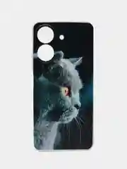 Тёмно-серый чехол на Xiaomi Redmi 13C/Poco C65 / Сяоми Редми 13C/Поко С65 прозрачный, защита камеры