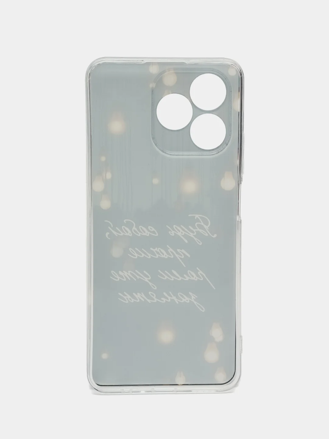 Серый силиконовый чехол на Realme C53/C51/Note 50 / Реалми С53/С51/Нот 50 прозрачный, с рисунком
