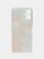 Светло-оранжевый чехол на Tecno Spark 9 Pro / Текно Спарк 9 Про прозрачный, с рисунком, защита камеры