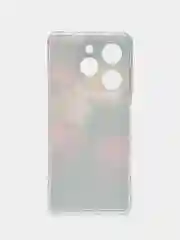 Кораллово-розовый чехол на Tecno Spark Go 2024/20C / Текно Спарк Го 2024/20C прозрачный, с рисунком