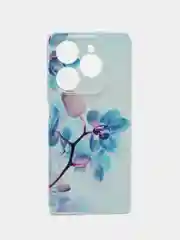 Лазурный чехол на Tecno Spark 20 Pro/20S Pro / Текно Спарк 20 Про/20S Про прозрачный, с рисунком