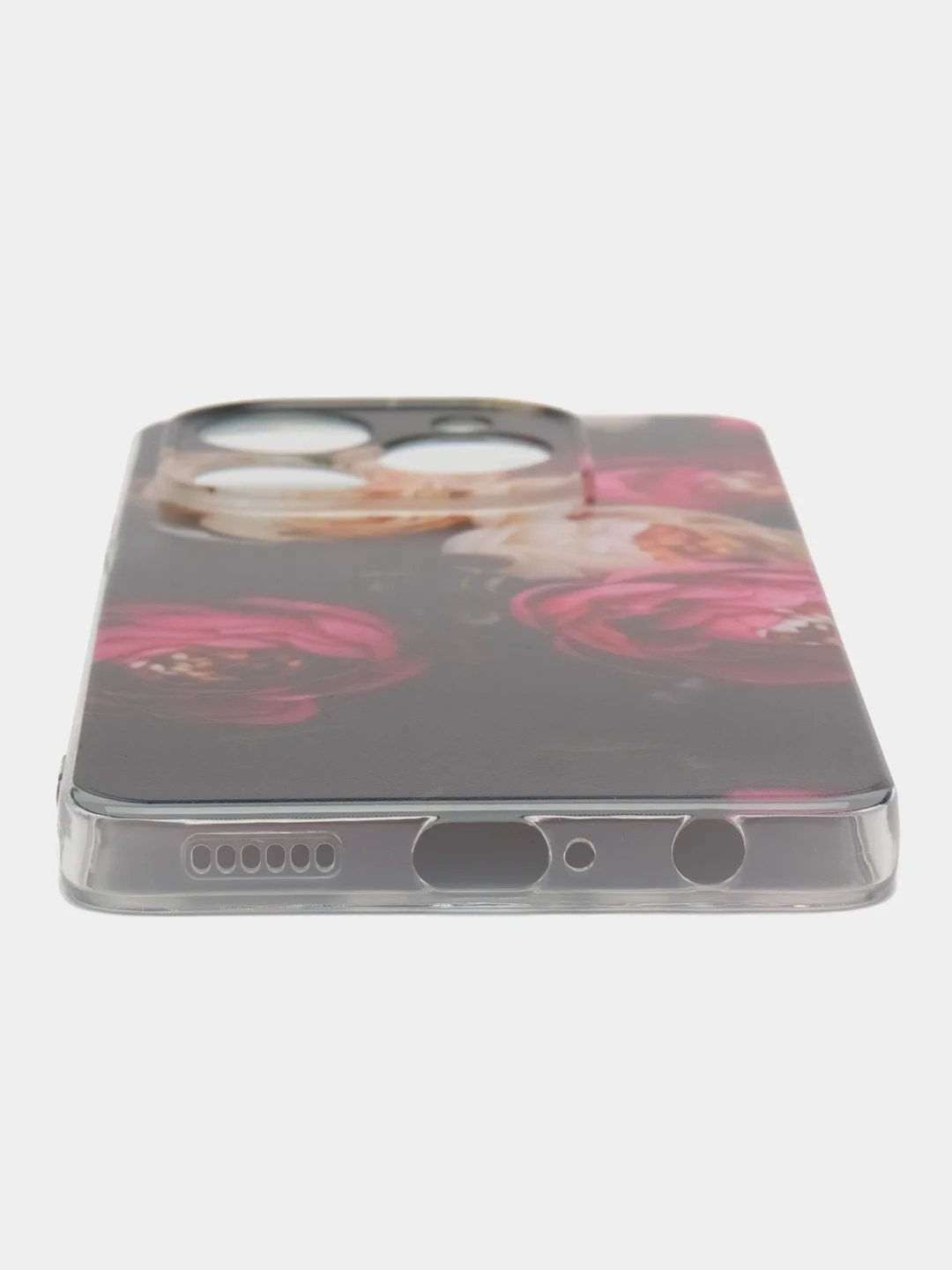 Кораллово-розовый чехол на Tecno Spark 20 Pro/20S Pro / Текно Спарк 20 Про/20S Про прозрачный, с рисунком