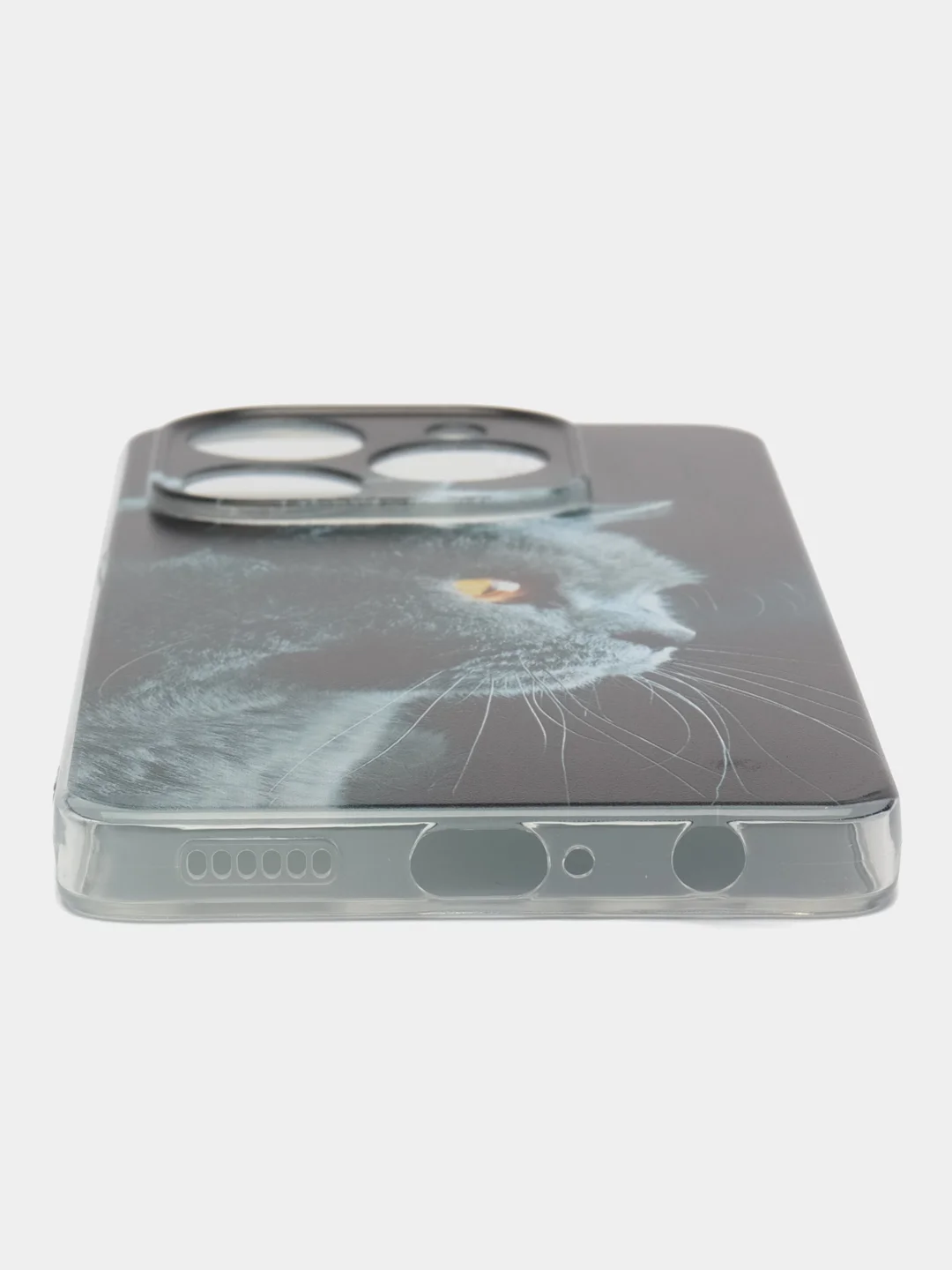 Тёмно-серый чехол на Tecno Spark 20 Pro/20S Pro / Текно Спарк 20 Про/20S Про прозрачный, с рисунком