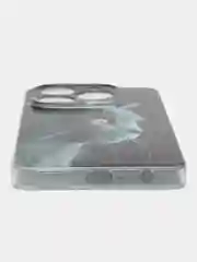 Тёмно-серый чехол на Tecno Spark 20 Pro/20S Pro / Текно Спарк 20 Про/20S Про прозрачный, с рисунком