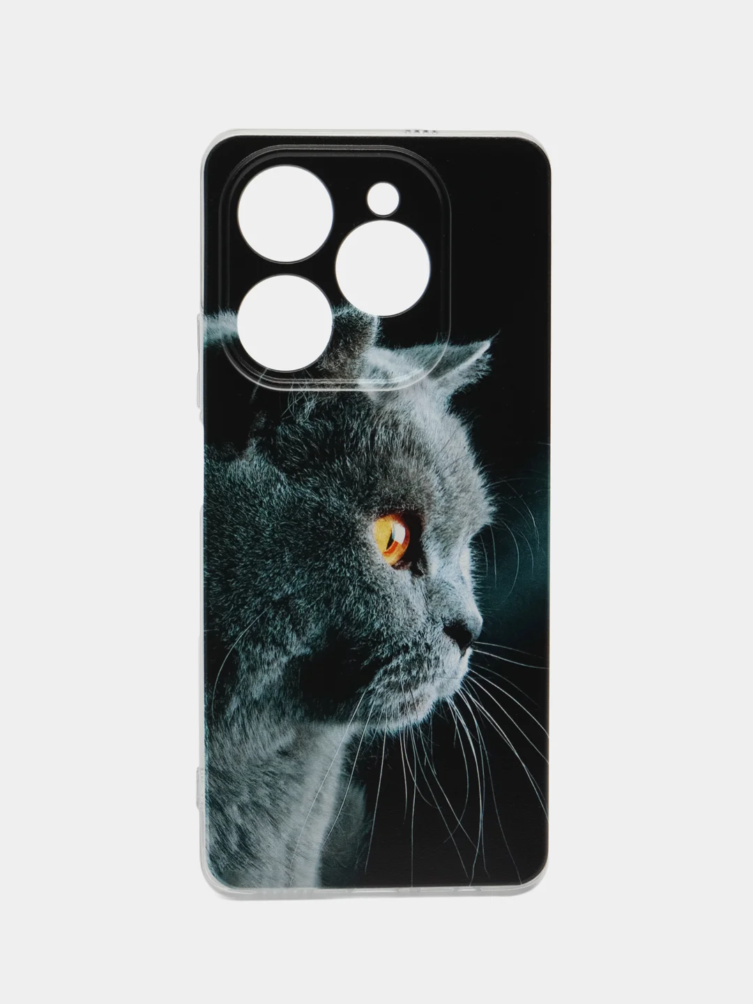 Тёмно-серый чехол на Tecno Spark 20 Pro/20S Pro / Текно Спарк 20 Про/20S Про прозрачный, с рисунком
