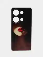 Фиолетовый чехол на Xiaomi Redmi Note 13 Pro 4G/Poco M6 Pro 4G прозрачный, с рисунком, защита камеры