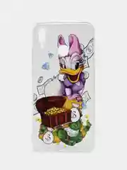 Конфетный силиконовый чехол на Honor 8X / Хонор 8Х прозрачный, с рисунком, защита камеры