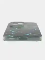 Бирюзовый чехол на Honor 200 Lite / Хонор 200 Лайт прозрачный, с рисунком, защита камеры