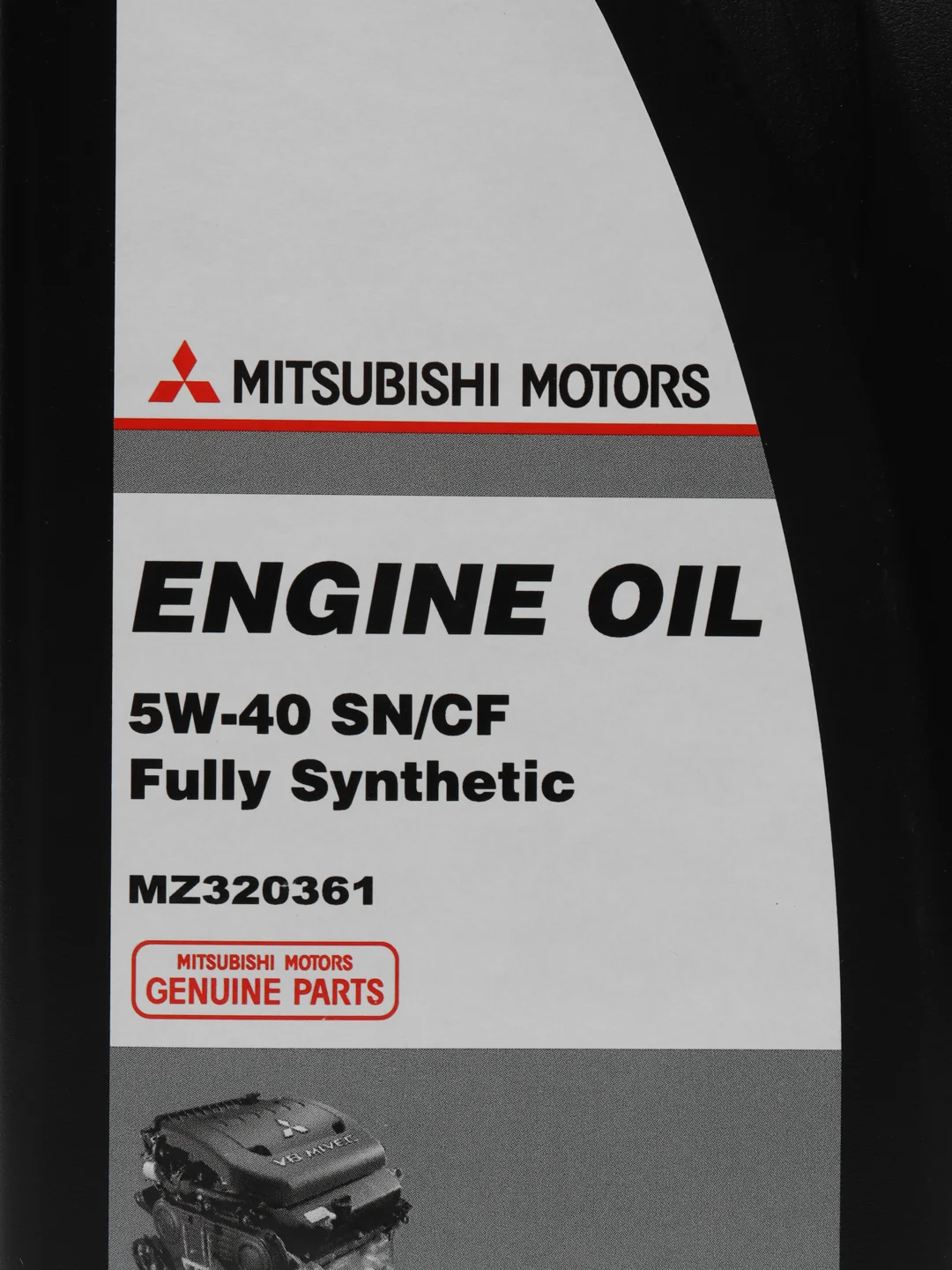 Моторное масло MITSUBISHI 5W40 ENGINE OIL, 1 л, Арт. MZ320361
