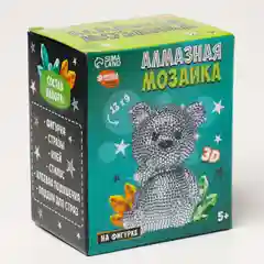 Алмазная мозаика на фигурке для детей Милый мишка, полное заполнение