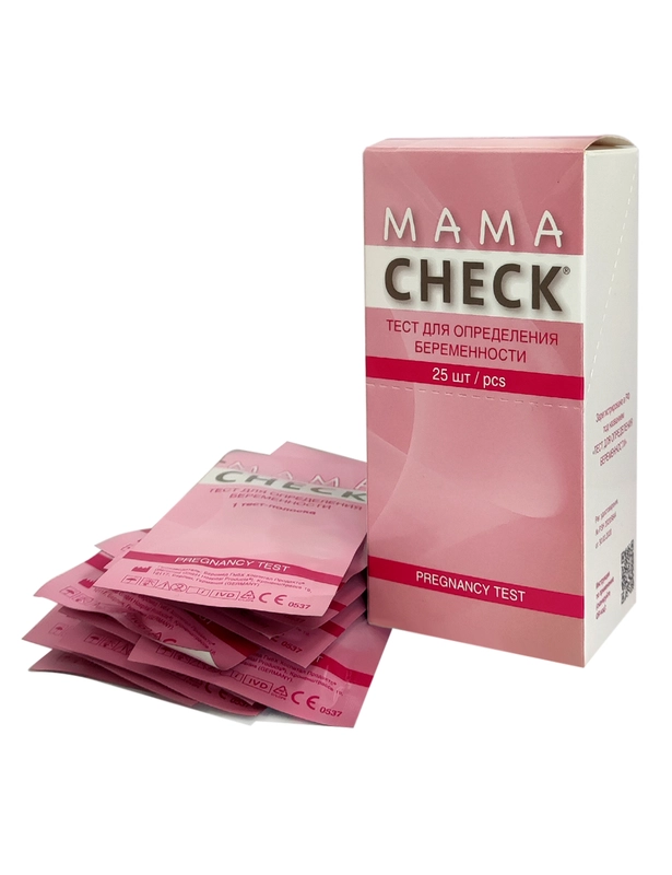 Тест для определения беременности Mama Check, упаковка 25 штук