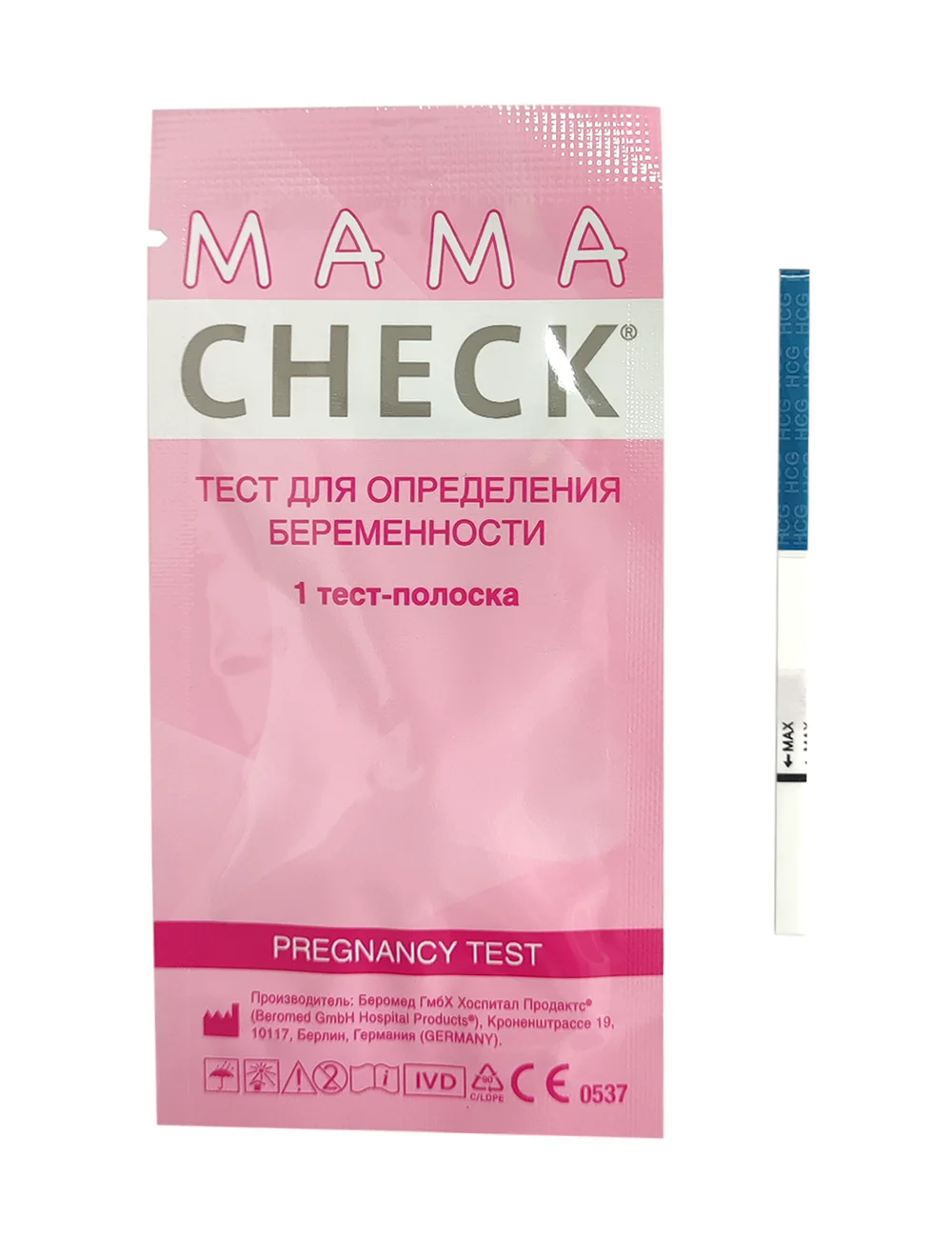 Тест для определения беременности Mama Check, упаковка 25 штук