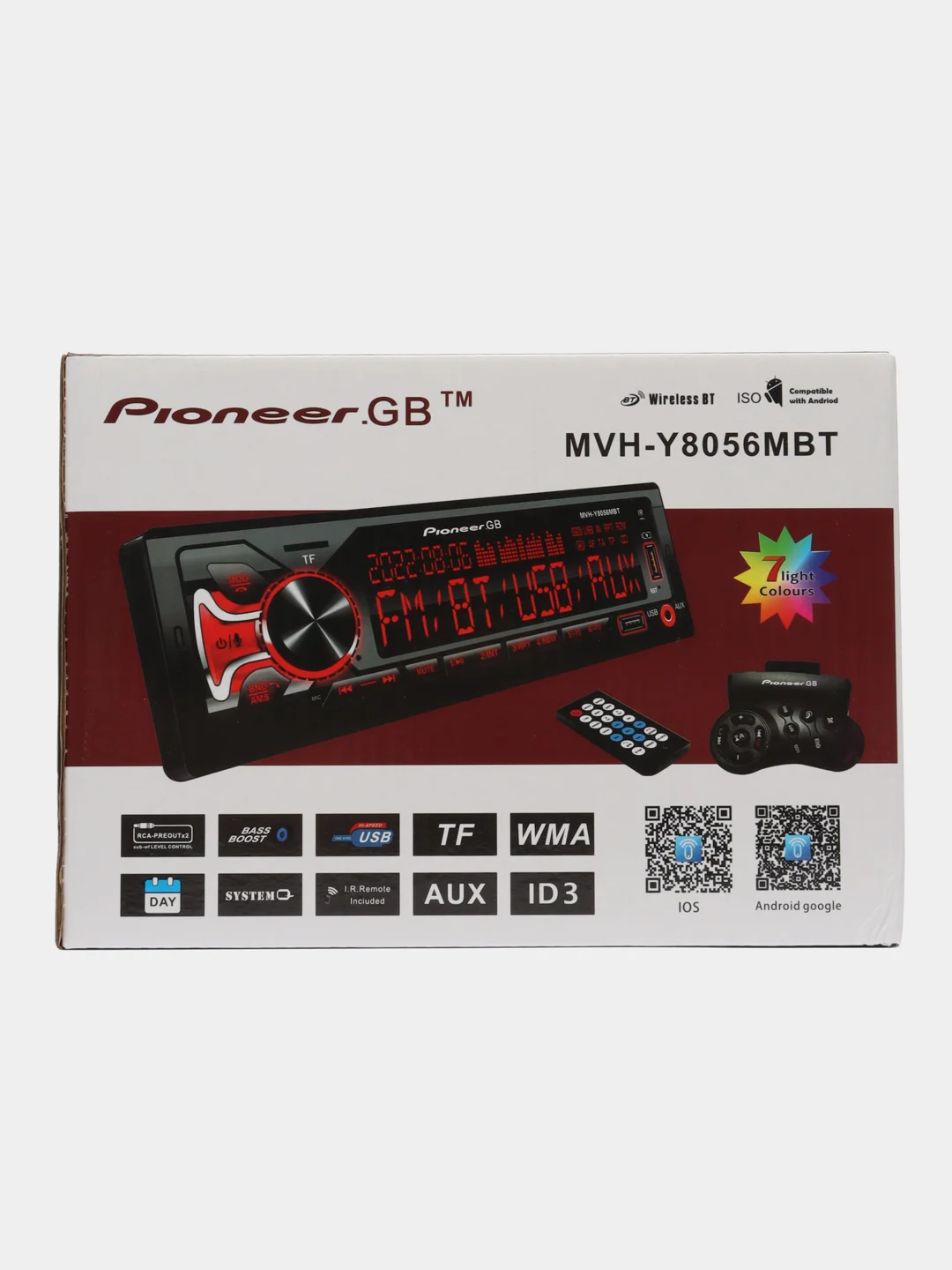 Автомагнитола Pioneer GB MVH-8056MBT, 1 Din, Bluetooth