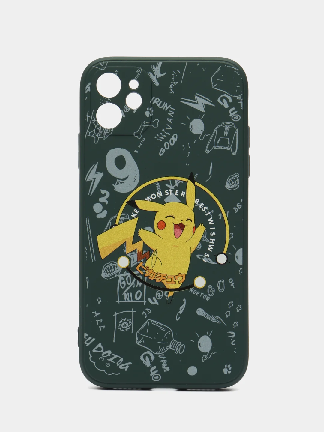 Морской чехол силиконовый Pokemon "Пикачу" для iPhone 7/8 Plus/XS/XR/SE Max/11/12 Pro Max/13