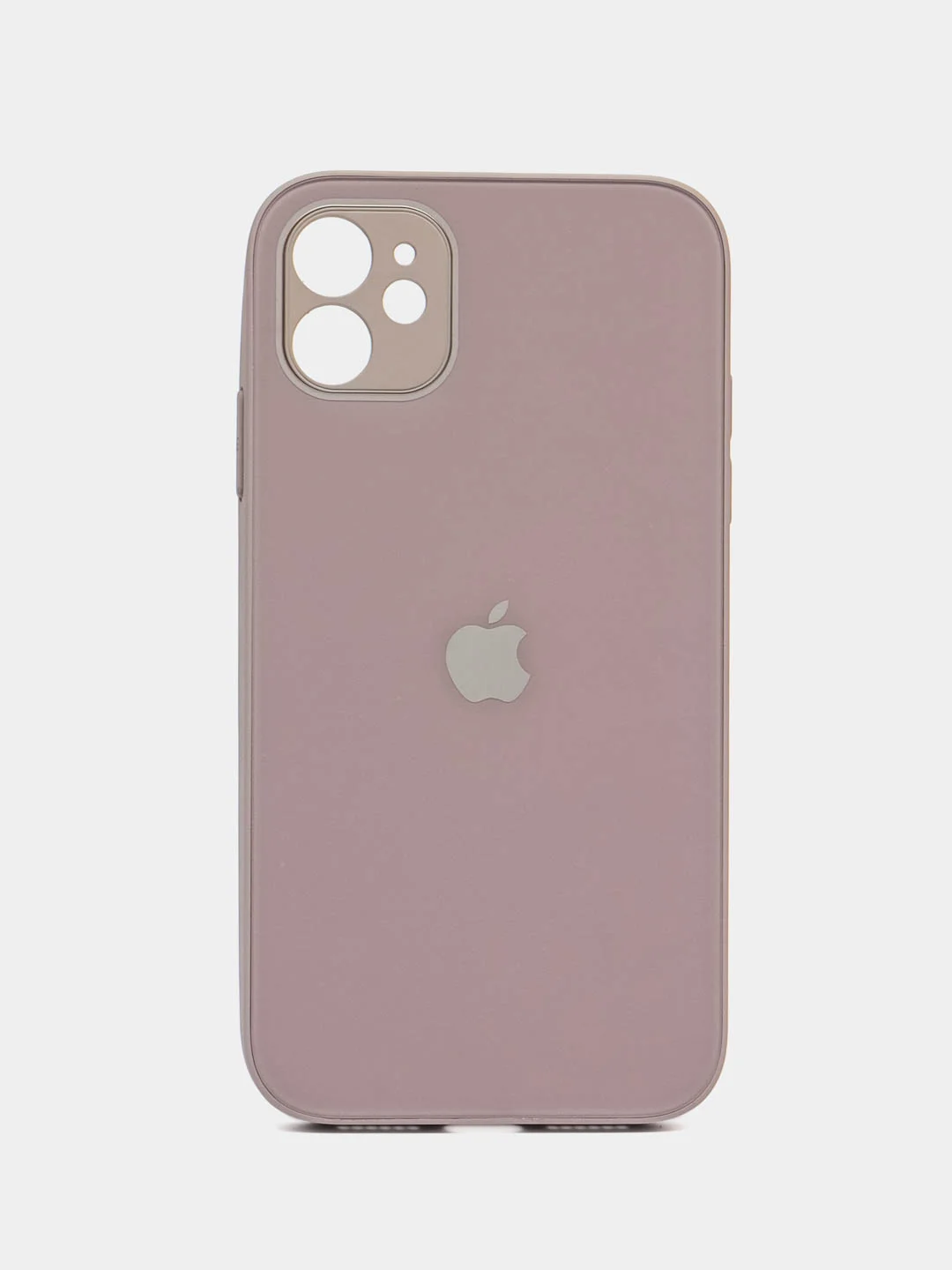 Бежевый меланж силиконовый чехол для iPhone 11, со стеклянной панелью и защитой для камеры
