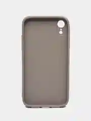 Бежевый меланж чехол для iPhone XR, силиконовый, со стеклянной панелью