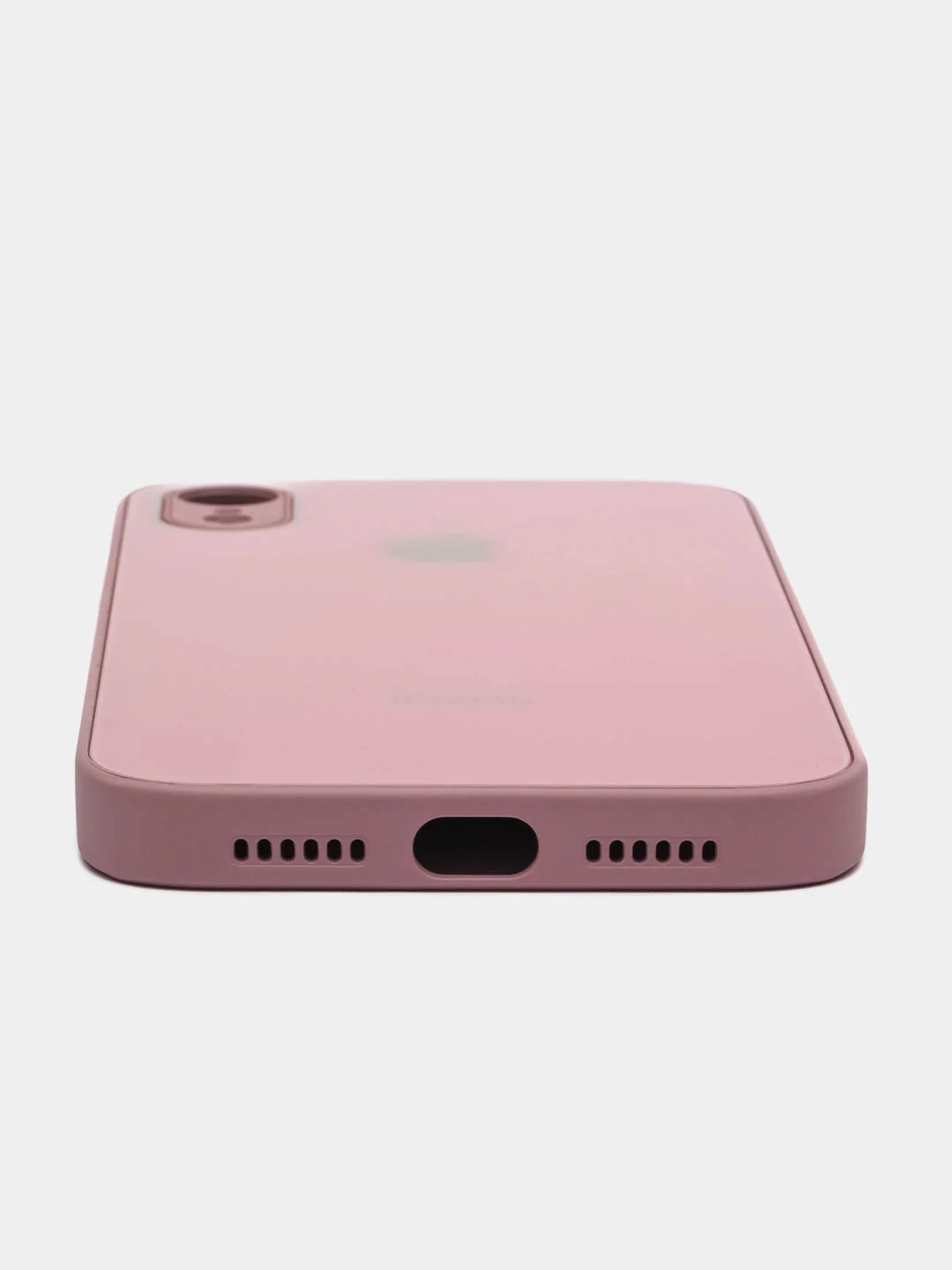 Сиреневый чехол для iPhone XR, силиконовый, со стеклянной панелью