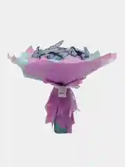Бирюзовый букет из мягких игрушек и бабочек, светящийся, подарок