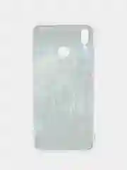 Синий силиконовый чехол на Honor 8X / Хонор 8Х прозрачный, с рисунком, защита камеры