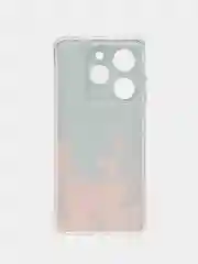Оранжевый чехол на Tecno Spark Go 2024/20C / Текно Спарк Го 2024/20C прозрачный, с рисунком