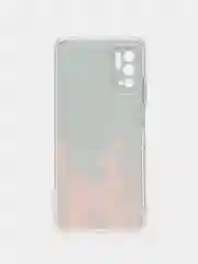 Оранжевый чехол на Xiaomi Redmi Note 10T/10 5G/Poco M3 Pro / Сяоми Редми Нот 10T прозрачный