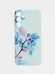 Лазурный чехол на Samsung Galaxy A15 / Самсунг А15 прозрачный, с рисунком, защита камеры