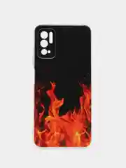 Оранжевый чехол на Xiaomi Redmi Note 10T/10 5G/Poco M3 Pro / Сяоми Редми Нот 10T прозрачный
