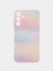 Пудровый чехол на Samsung Galaxy A15 / Самсунг А15 прозрачный, с рисунком, защита камеры