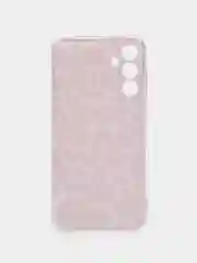 Пурпурный чехол на Samsung Galaxy A15 / Самсунг А15 прозрачный, с рисунком, защита камеры