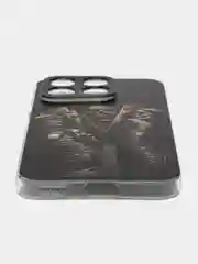 Оливковый силиконовый чехол на Honor X8B / Хонор X8B прозрачный, с рисунком, защита камеры