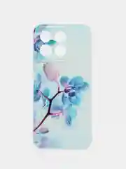 Лазурный силиконовый чехол на Honor X8B / Хонор X8B прозрачный, с рисунком, защита камеры