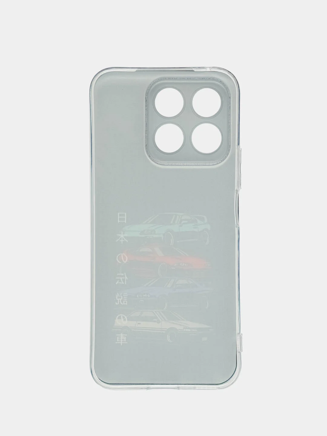 Хром силиконовый чехол на Honor X8B / Хонор X8B прозрачный, с рисунком, защита камеры