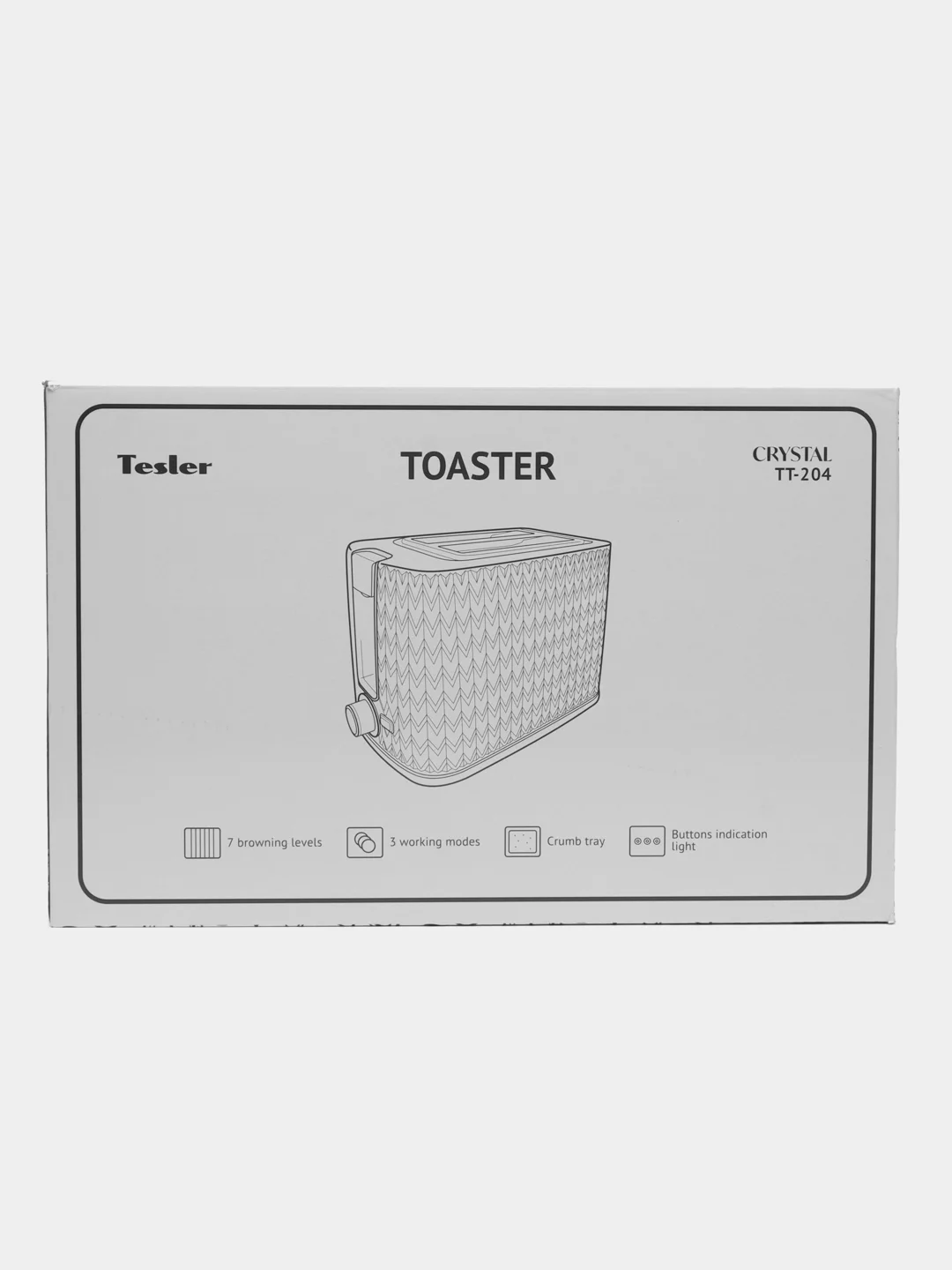 Серый тостер TESLER TT-204
