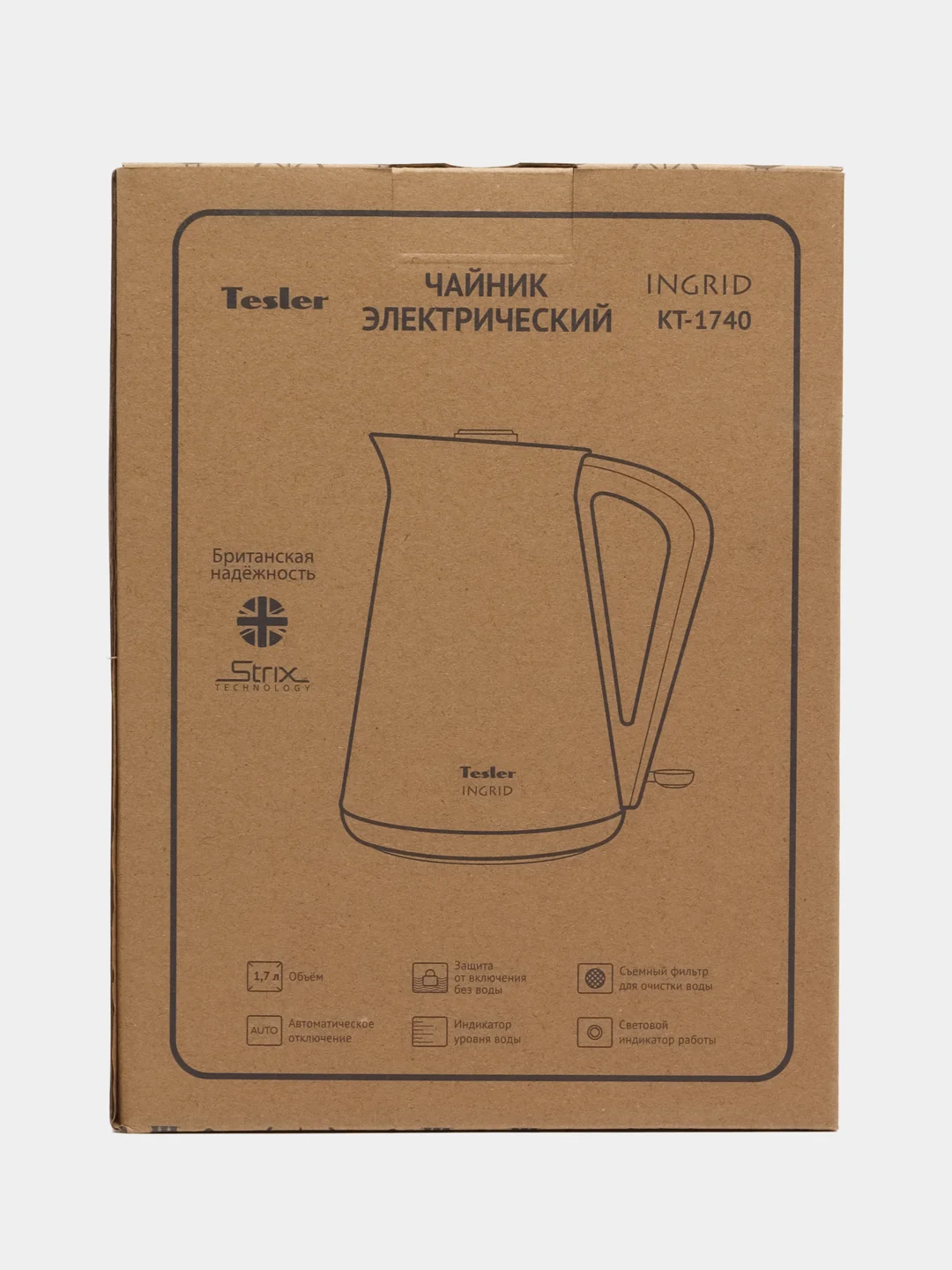 Бежевый чайник электрический TESLER KT-1740