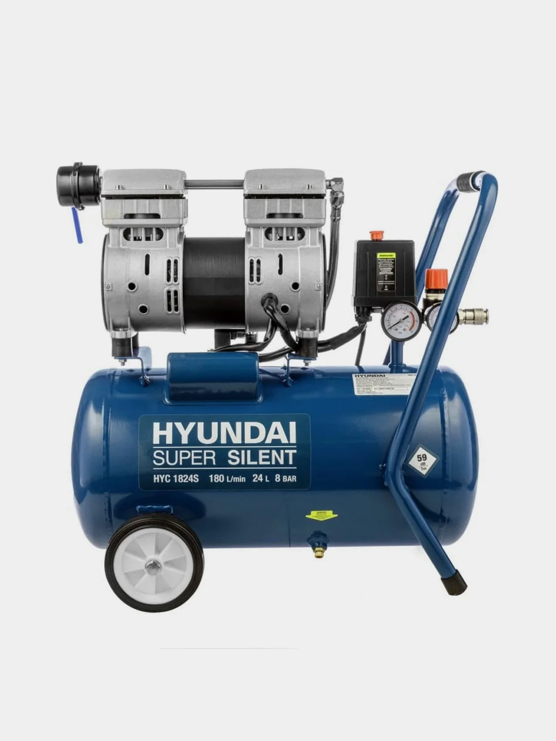 Компрессор безмасляный HYUNDAI HYC 1824S, поршневой, бесшумный