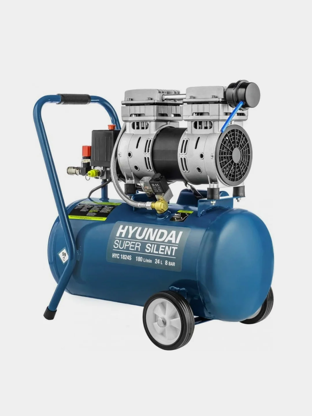 Компрессор безмасляный HYUNDAI HYC 1824S, поршневой, бесшумный