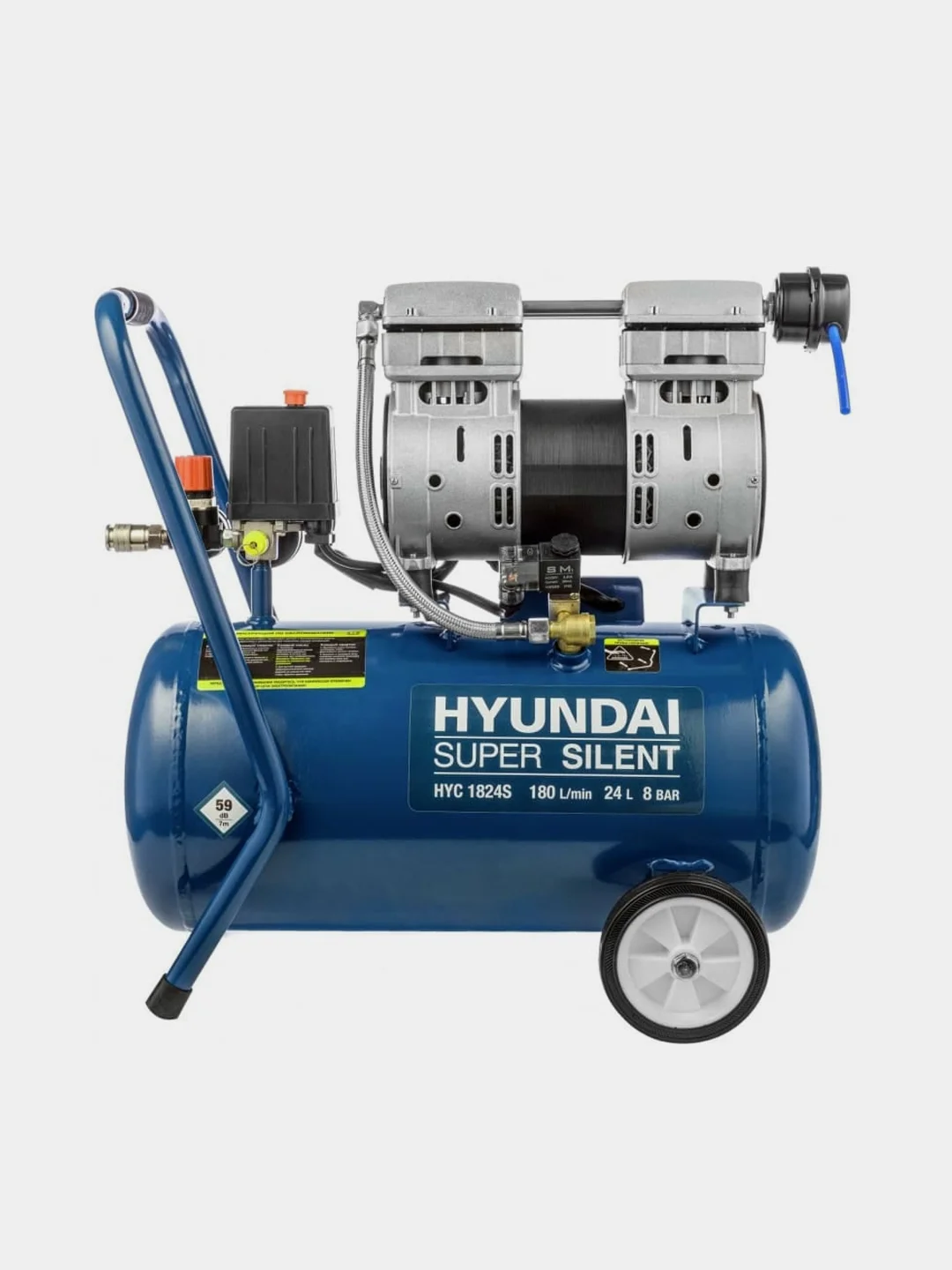 Компрессор безмасляный HYUNDAI HYC 1824S, поршневой, бесшумный